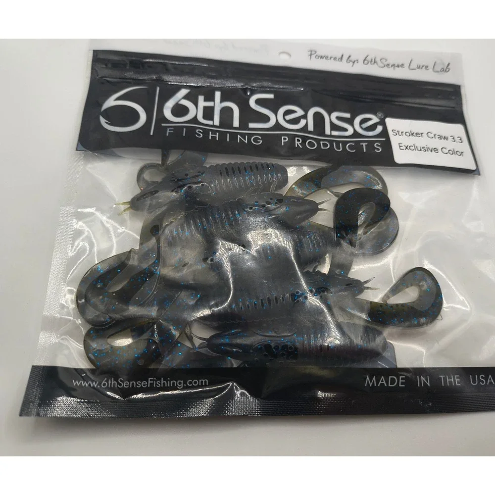 6th Sense Stroker Craw 3.3in 8 pk Soft Plastic - Exclusive Color